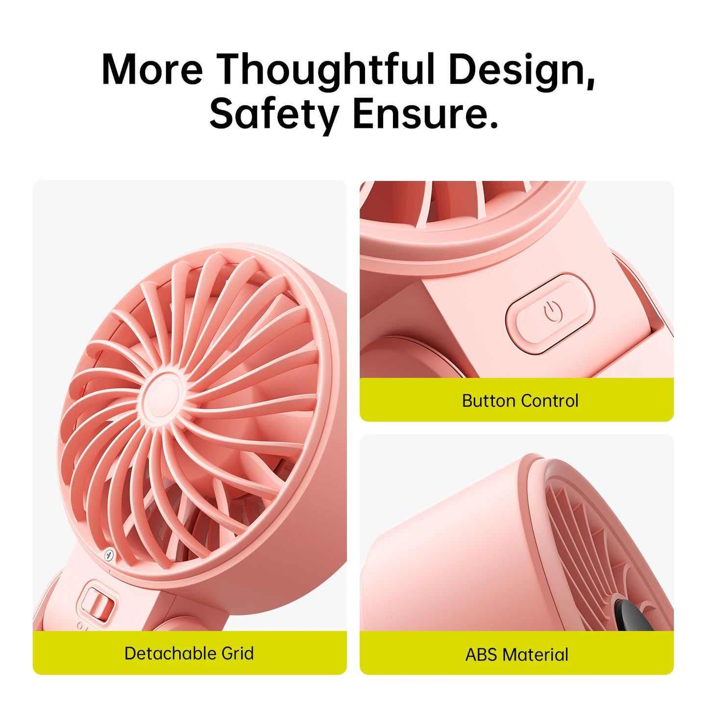 JISULIFE LIFE7 Portable Handheld Fan – 3600mAh, 5-Speed, LED