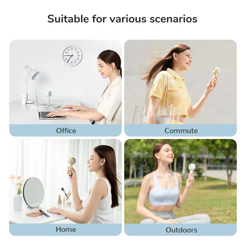JISULIFE FA42 Mini Portable Fan – Turbo, Bladeless, 2000/4500mAh