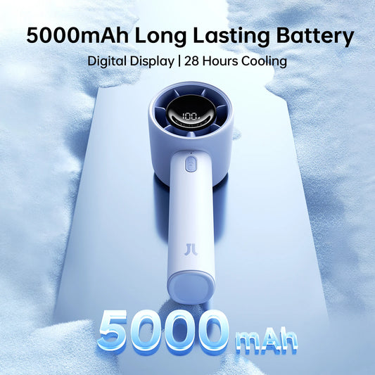 Přenosný mini ventilátor JISULIFE LIFE10s – 5000 mAh, 5 rychlostí, dlouhá výdrž