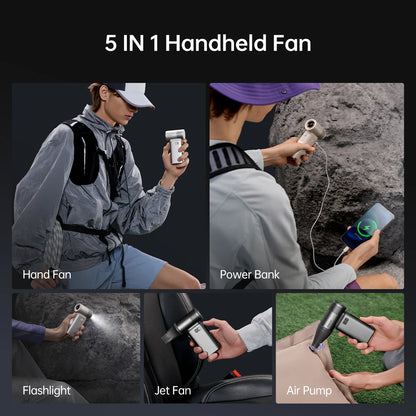 JISULIFE Ultra 2 Handheld Fan – 9000mAh, 100 Speeds, USB-C