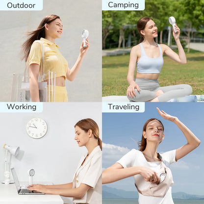 JISULIFE FA43 Handheld Turbo Fan – 4000mAh, 5-Speed, USB Rechargeable