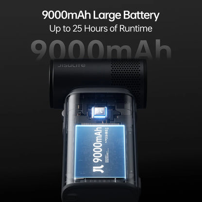 JISULIFE Ultra 2 Handheld Fan – 9000mAh, 100 Speeds, USB-C