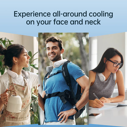 JISULIFE FA14X Portable Neck Fan – 5000mAh, 5-Speed, Upgraded Neck Support