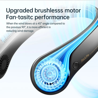 JISULIFE FA14 Portable Neck Fan – Bladeless, 5-Speed, 4000mAh