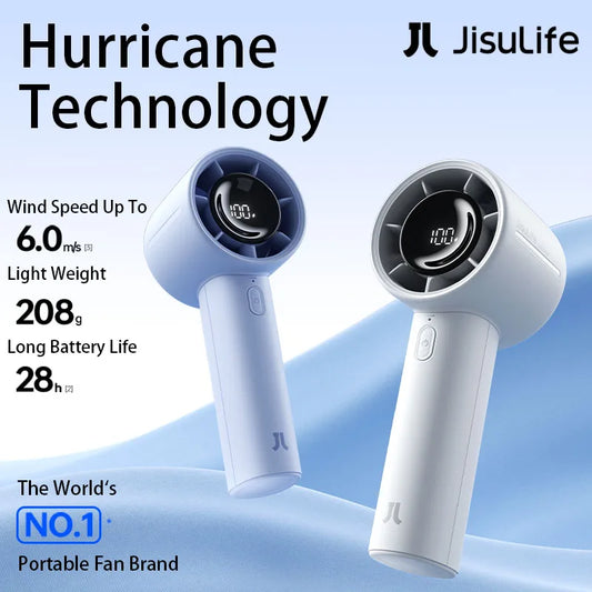 JISULIFE LIFE10s Portable Mini Fan – 5000mAh, 5-Speed, Long-Lasting