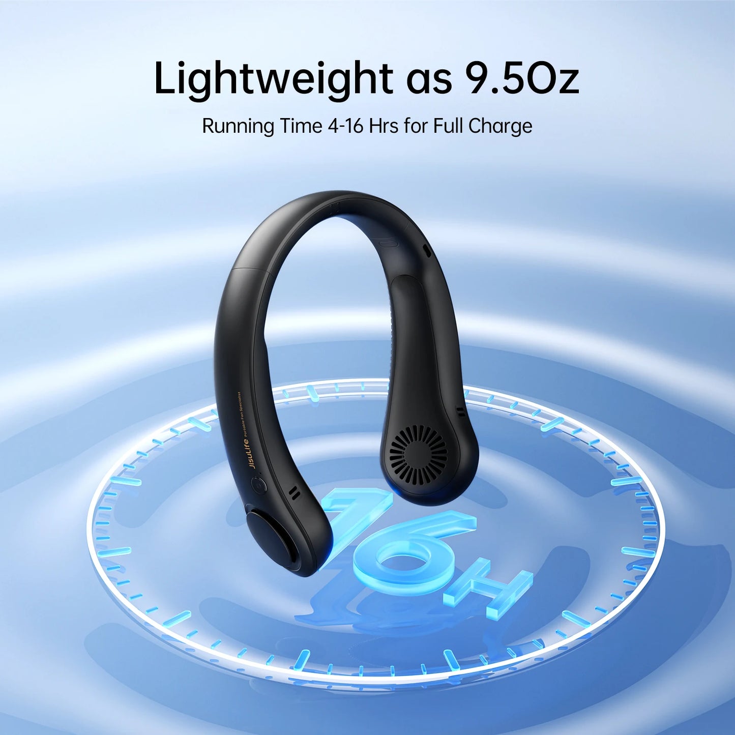 JISULIFE FA14 Portable Neck Fan – Bladeless, 5-Speed, 4000mAh