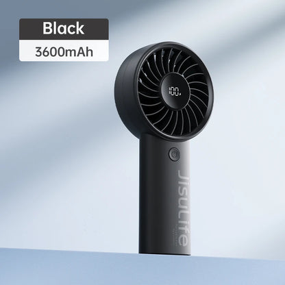 JISULIFE LIFE4 Handheld Fan – 5000mAh, 5-Speed, LED Display, Safety Lock