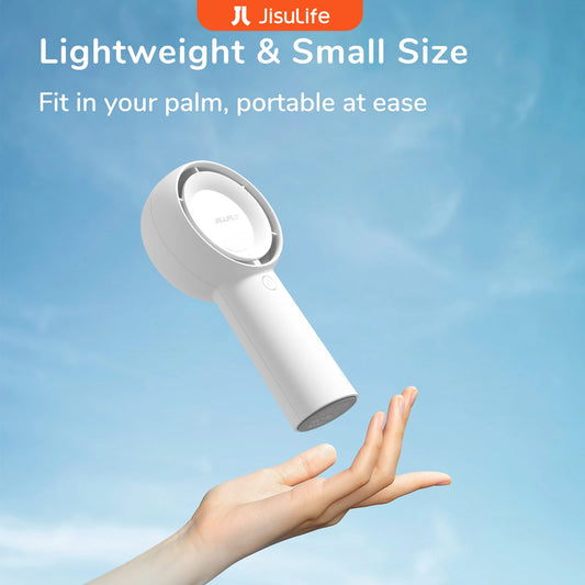 JISULIFE FA43 Handheld Turbo Fan – 4000mAh, 5-Speed, USB Rechargeable